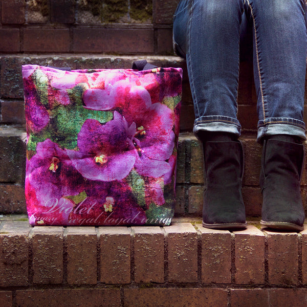 Birthday Blossom Tote Bag - February Violet