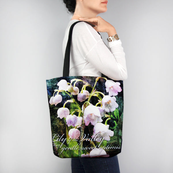 Birthday Blossom Tote Bag - May Lily of the Valey