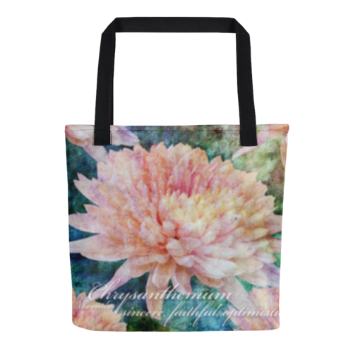 Birthday Blossom Tote Bag - November Chrysanthemum