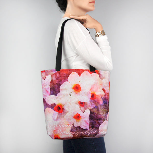 Birthday Blossom Tote Bag - December Narcissus