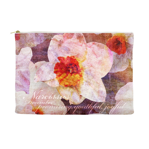 Birthday Blossom Cosmetic Pouch - December, Narcissus