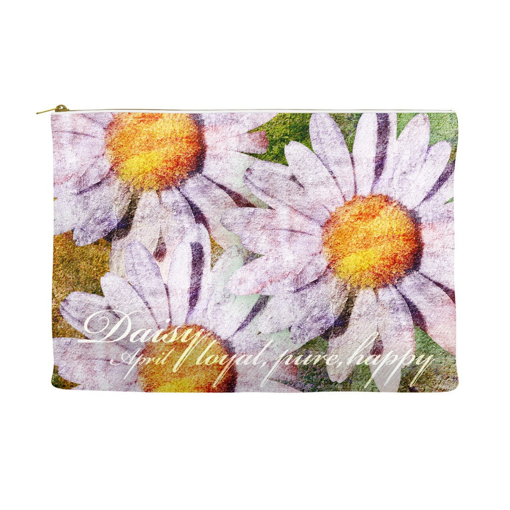 Birthday Blossom Cosmetic Pouch - April, Daisy