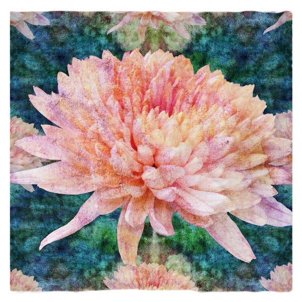 Birthday Blossom Poly Silk Scarf November, Chrysanthemum