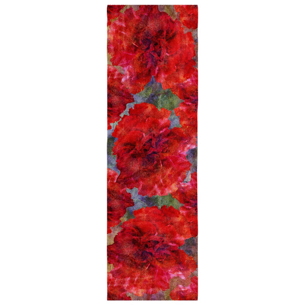 Birthday Blossom Poly Silk Scarf January, Carnation