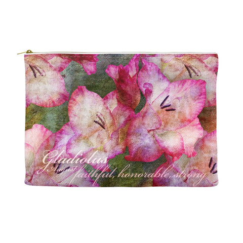 Birthday Blossom Cosmetic Pouch - August, Gladiolus