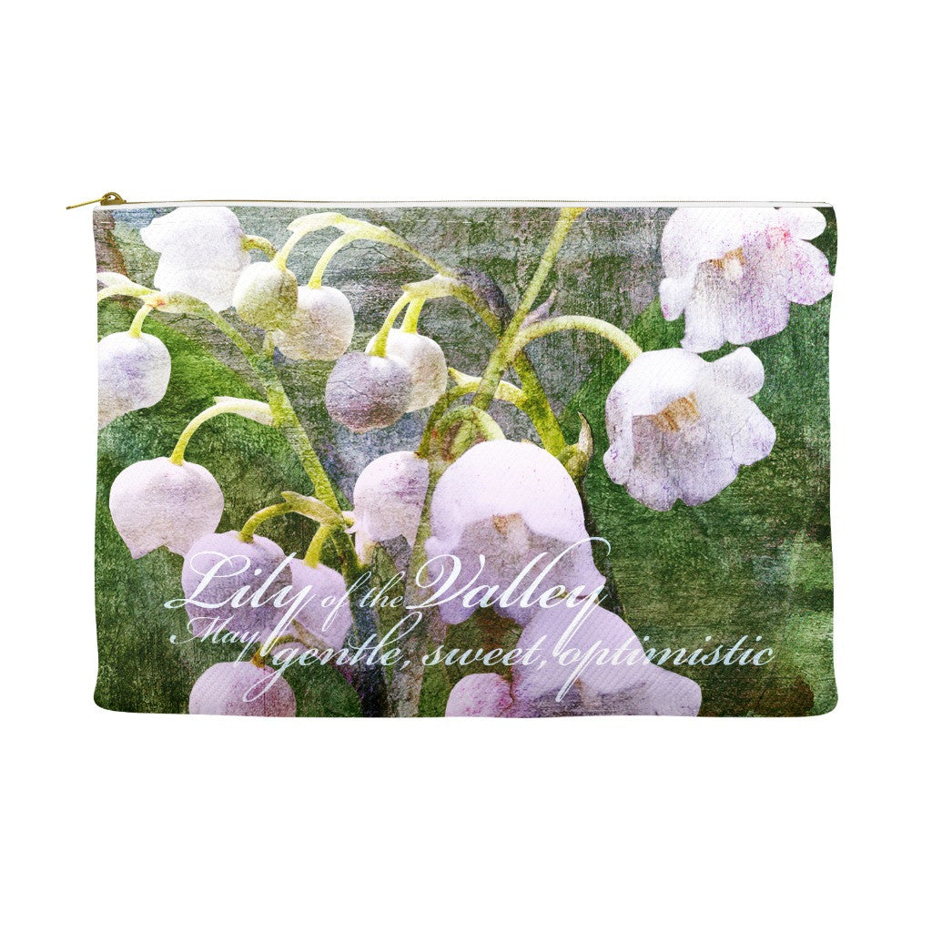 Birthday Blossom Cosmetic Pouch - May, Lily of the Valley