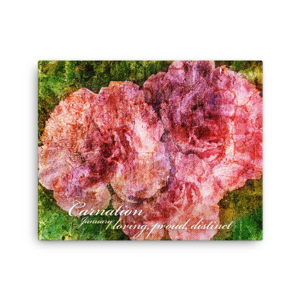 Birthday Blossoms Wall Art - Carnation, with characteristic description