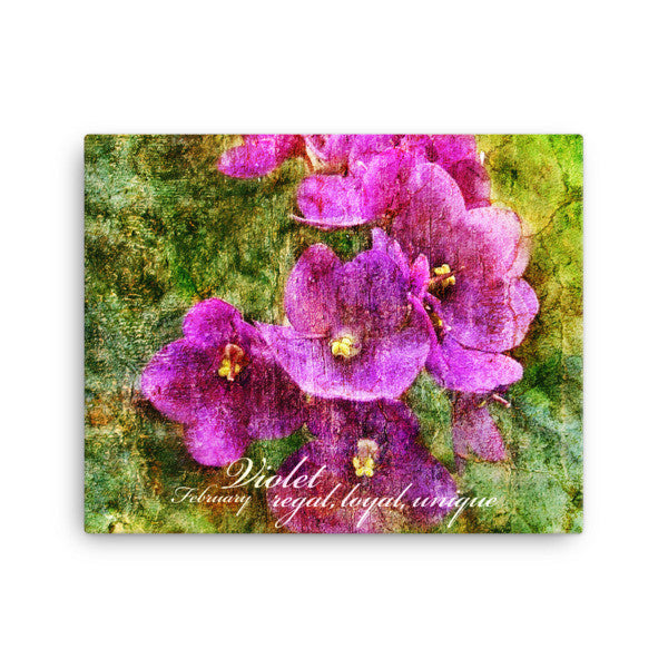 Birthday Blossoms Wall Art - Violet, with characteristic description