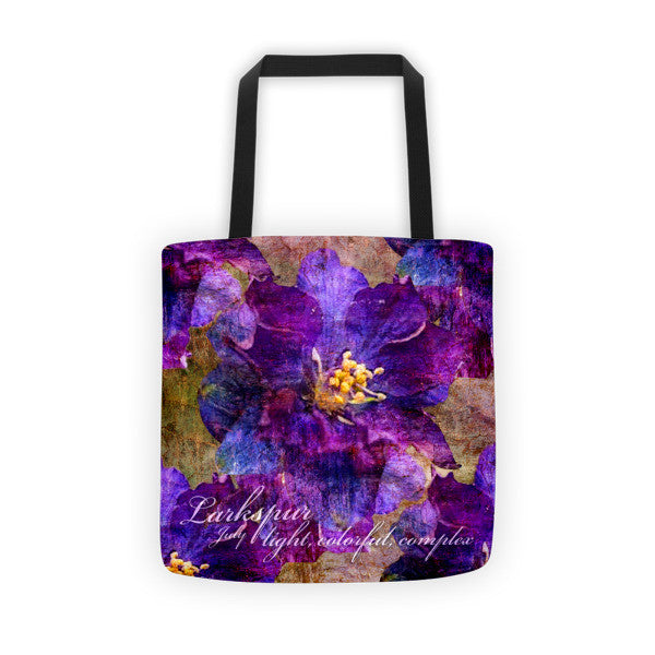 Birthday Blossom Tote Bag - July Larkspur