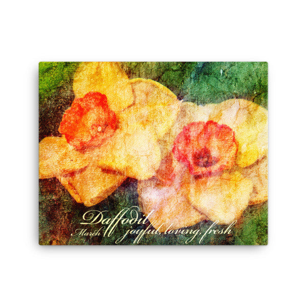 Birthday Blossoms Wall Art - Daffodil, with characteristic description