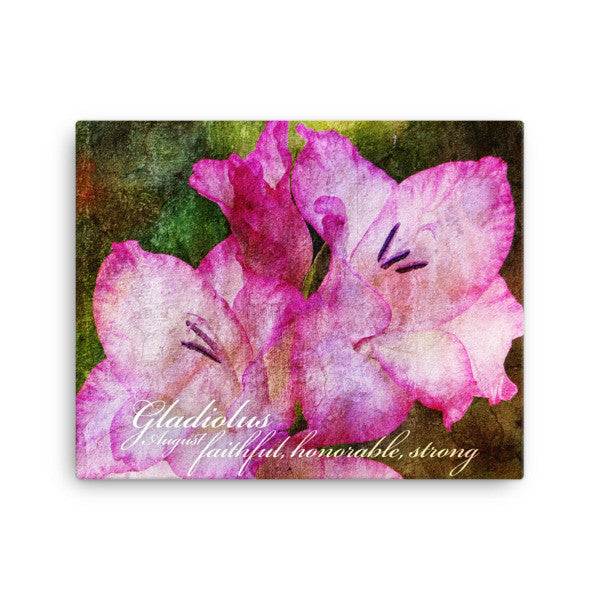 Birthday Blossoms Wall Art - Gladiolus, with characteristic description